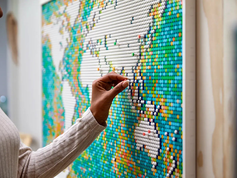 Pixel Art World Map - One Map, Three Way