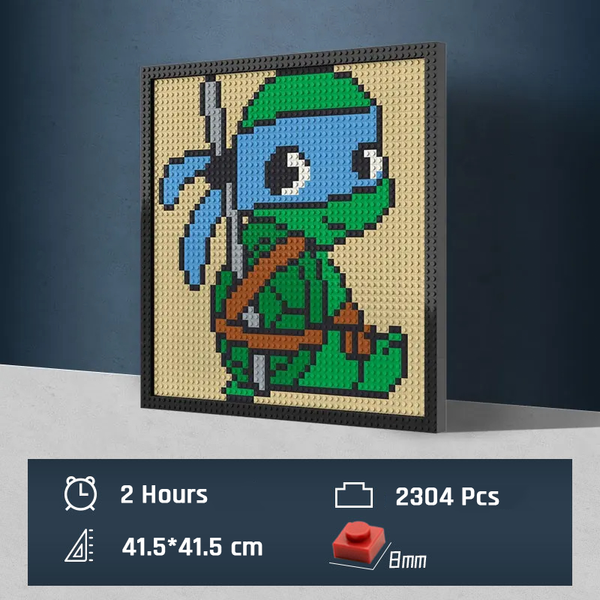Pixel Art - Ninja Turtles Leonardo - My Freepixel