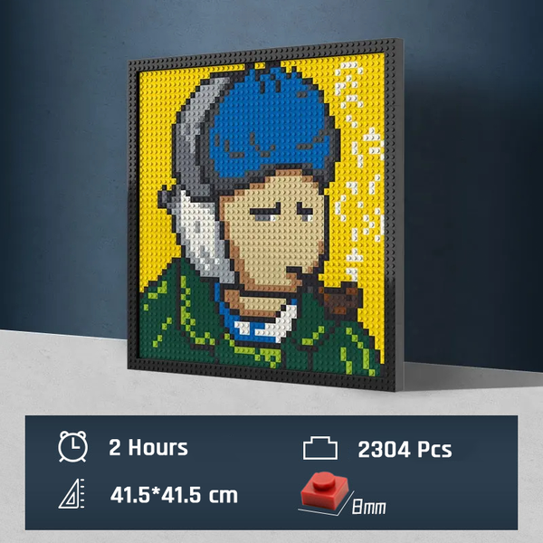 Pixel Art - Chibi Van Gogh Self-portrait - My Freepixel