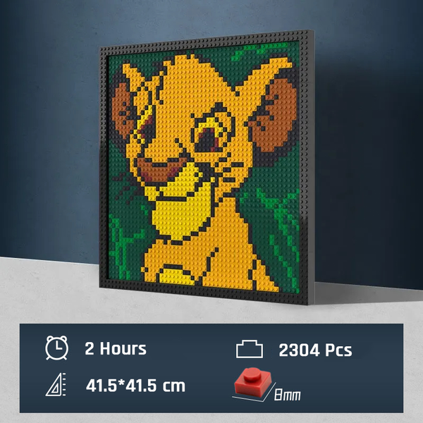 Pixel Art - Disney Lion King Simba - My Freepixel
