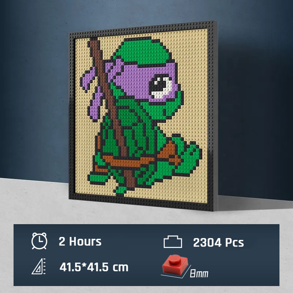 Pixel Art - Ninja Turtles Donatello - My Freepixel