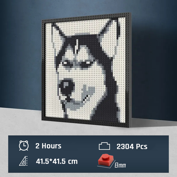 Pixel Art - Alaskan Dog - My Freepixel