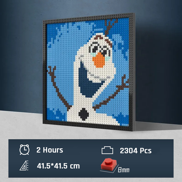 Pixel Art - Disney Olaf & Snowgies - My Freepixel