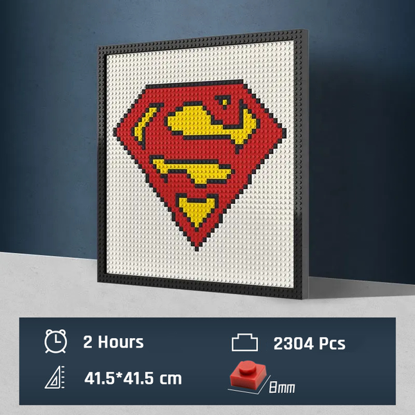 Pixel Art - DC Superman Icon - My Freepixel