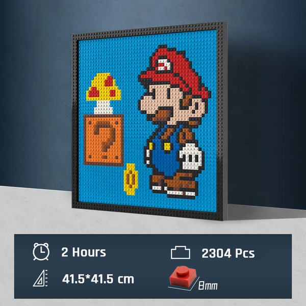 Pixel Art - The Super Mario with Mushrooms - My Freepixel