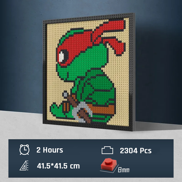 Pixel Art - Ninja Turtles Michel Raphael - My Freepixel