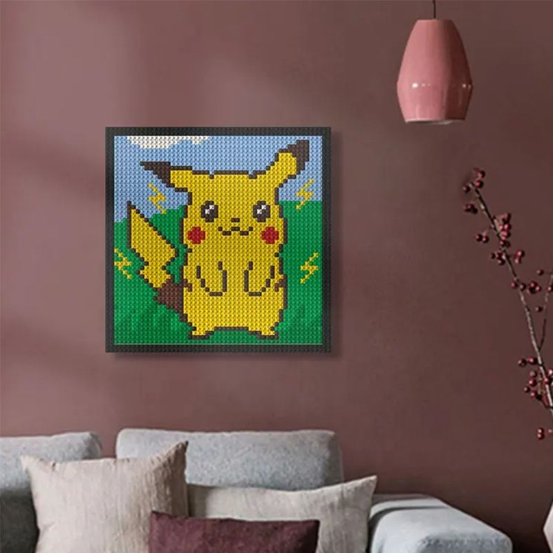 Pixel Art - Pokémon Pikachu (Green) - My Freepixel