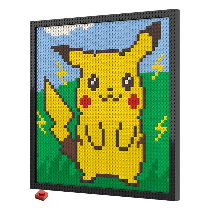 Pixel Art - Pokémon Pikachu (Green) - My Freepixel