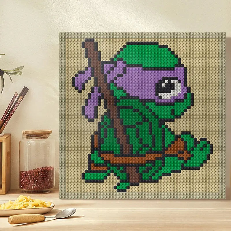 Pixel Art - Ninja Turtles Donatello - My Freepixel